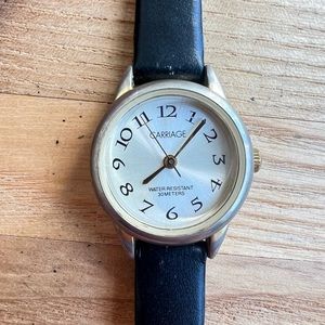 Carriage by Timex ladies silver tone dress watch NEW BATTERY